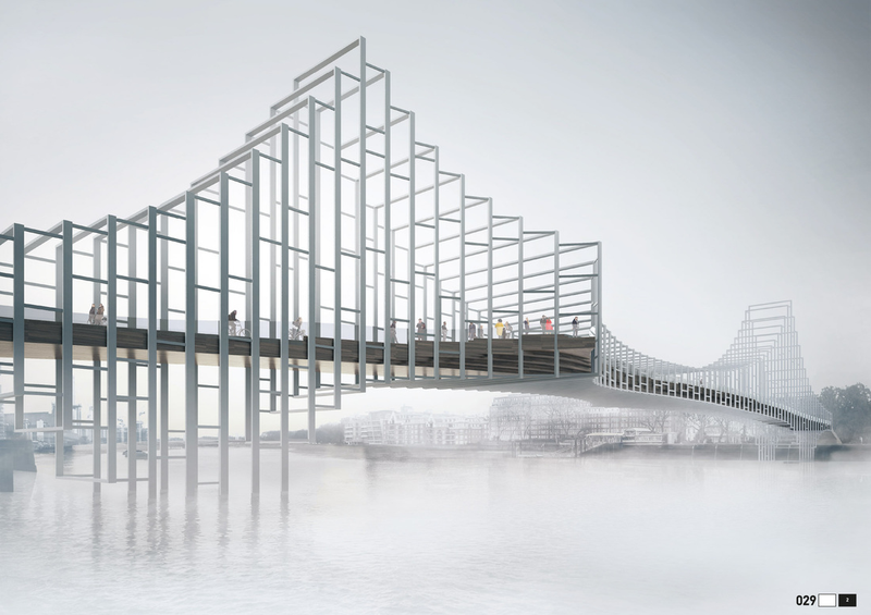 Illustration for article titled The Craziest Designs For London's Newest Pedestrian Bridge